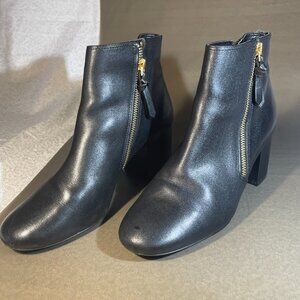 Cole Haan Black Zipper Ankle Boots Size 8 (787)